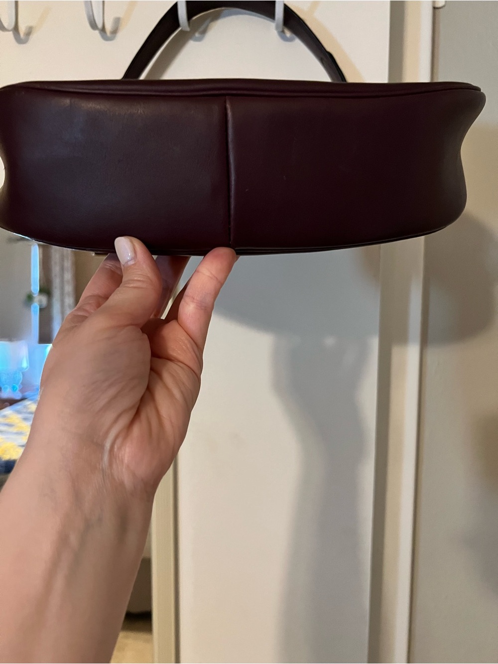 Coach Deep Burgundy Leather Hobo with Gold Hardware - Picture 3 of 14